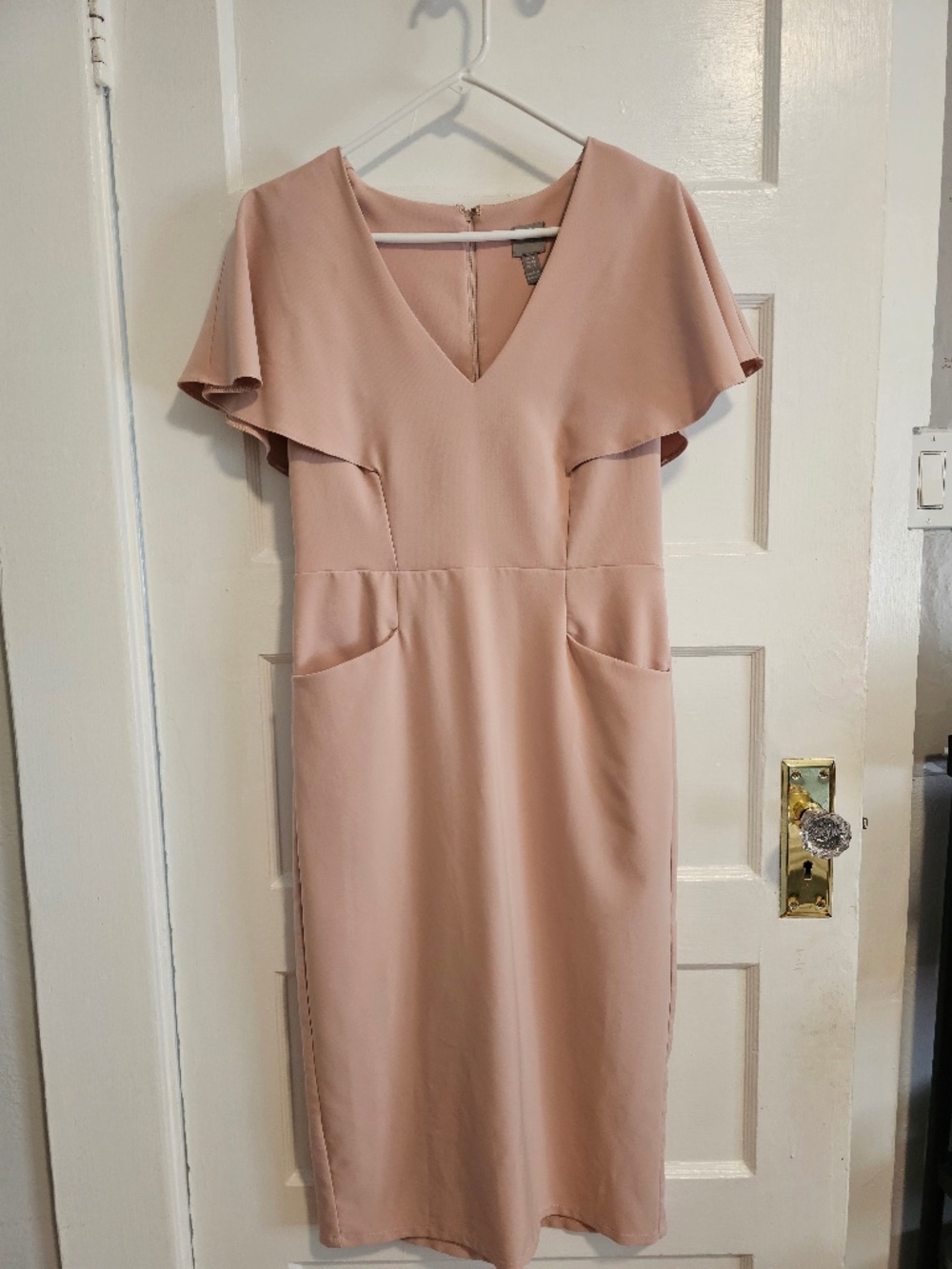 ASOS Design Angel Sleeve Midi Pencil Dress